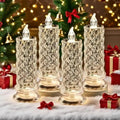 Flameless LED Candle Set Crystal-Like Warm White Battery Powered
