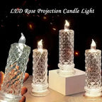 Flameless LED Candle Set Crystal-Like Warm White Battery Powered