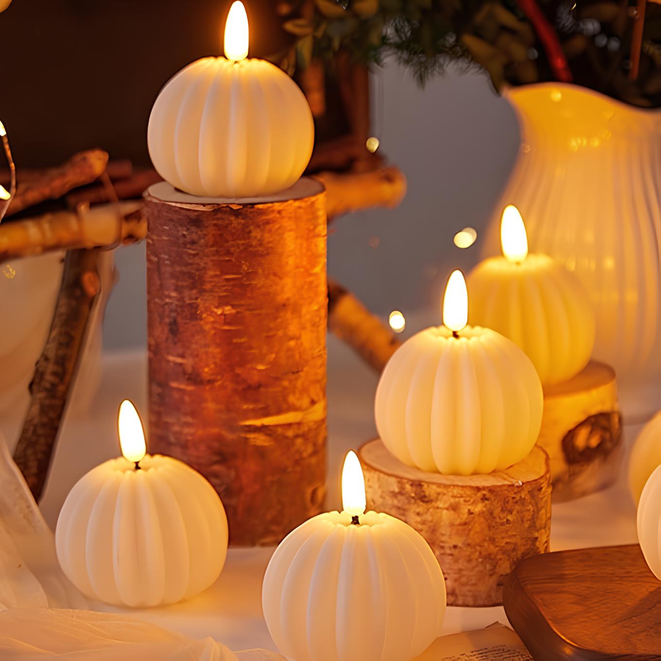 Flameless Realistic Flicker LED Block Candles