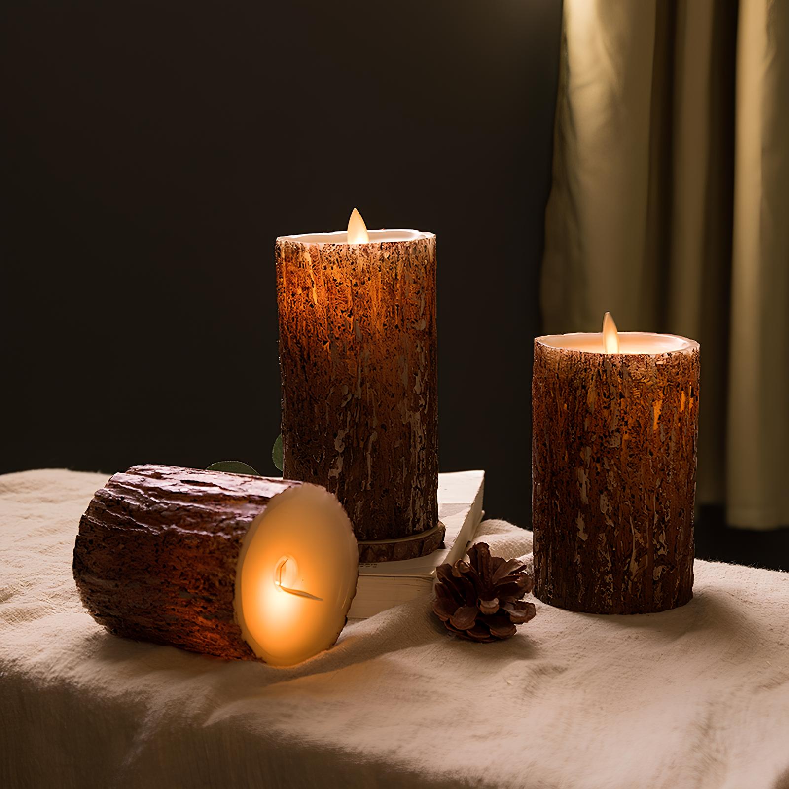 Flameless Realistic Flicker LED Block Candles