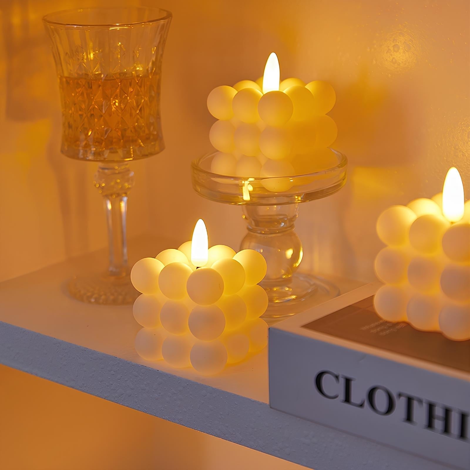 Flameless Realistic Flicker LED Block Candles