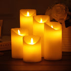Flameless Realistic Flicker LED Block Candles