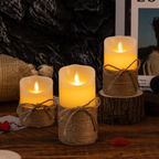 Flameless Realistic Flicker LED Block Candles