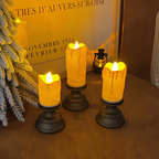 Flameless Realistic Flicker LED Block Candles