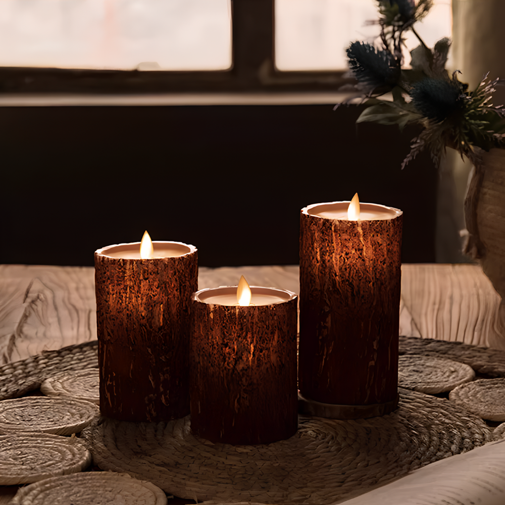 Flameless Realistic Flicker LED Block Candles