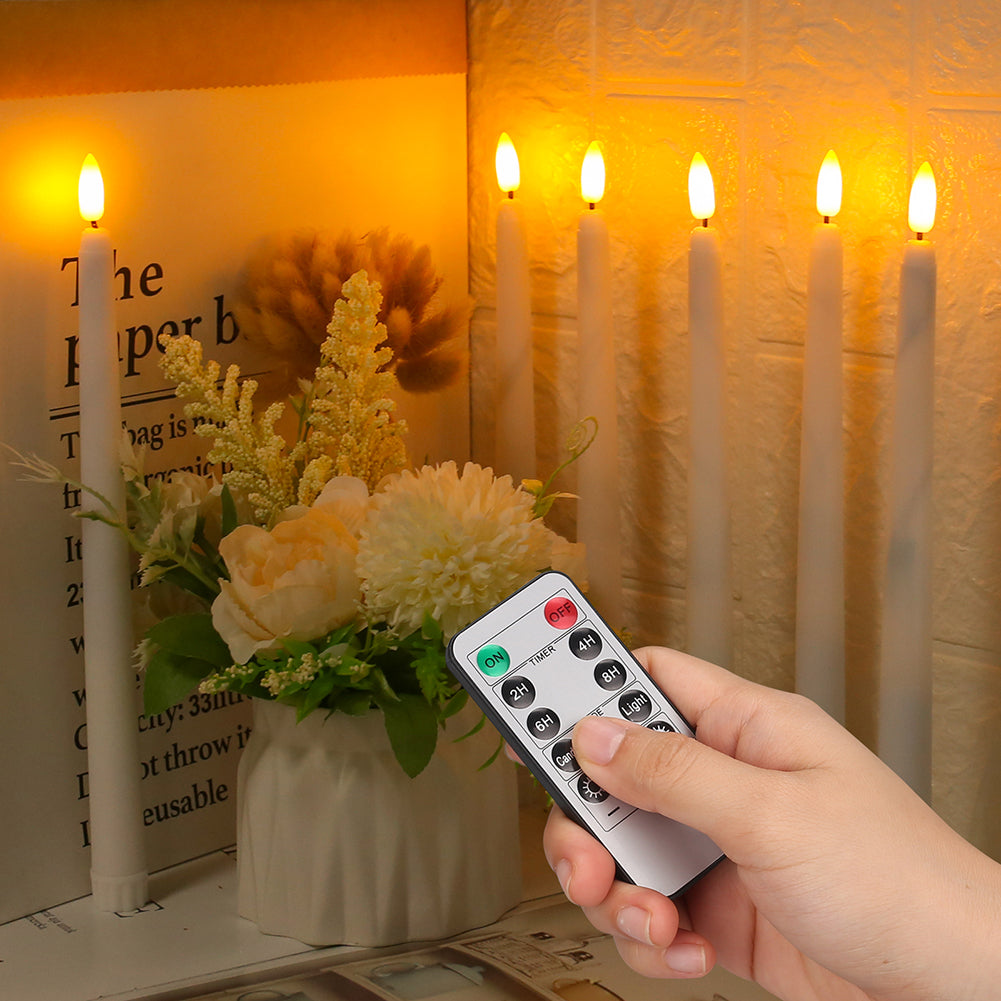 Flameless Realistic Flicker Remote-Controlled Taper Candles