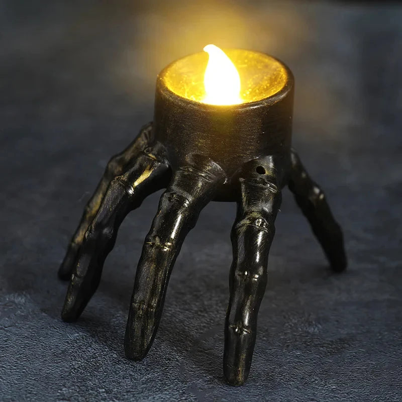Flameless Tea Light Skeleton Design Realistic Flicker Battery Operated