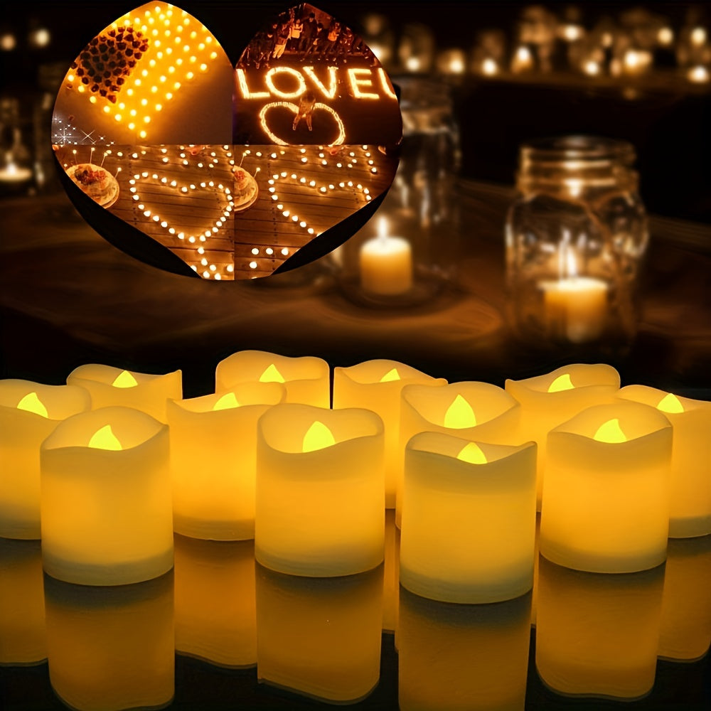 Flameless Tealights Warm Flicker Battery-Operated Multi-Pack