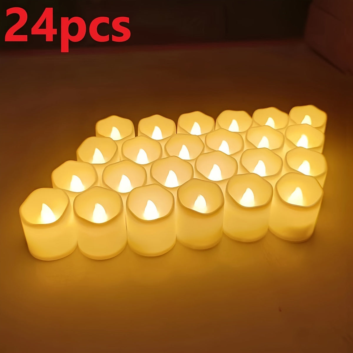 Flameless Tealights Warm Flicker Battery-Operated Multi-Pack