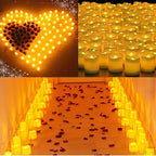 Flameless Tealights Warm Flicker Battery-Operated Multi-Pack