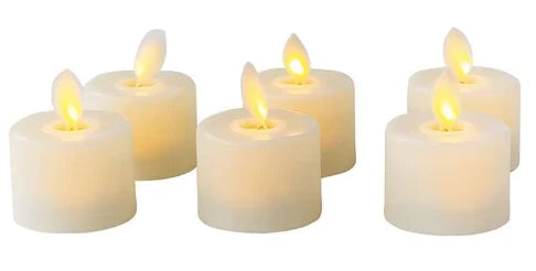 Flameless Votive Candles 6-Pack Flickering Remote Control