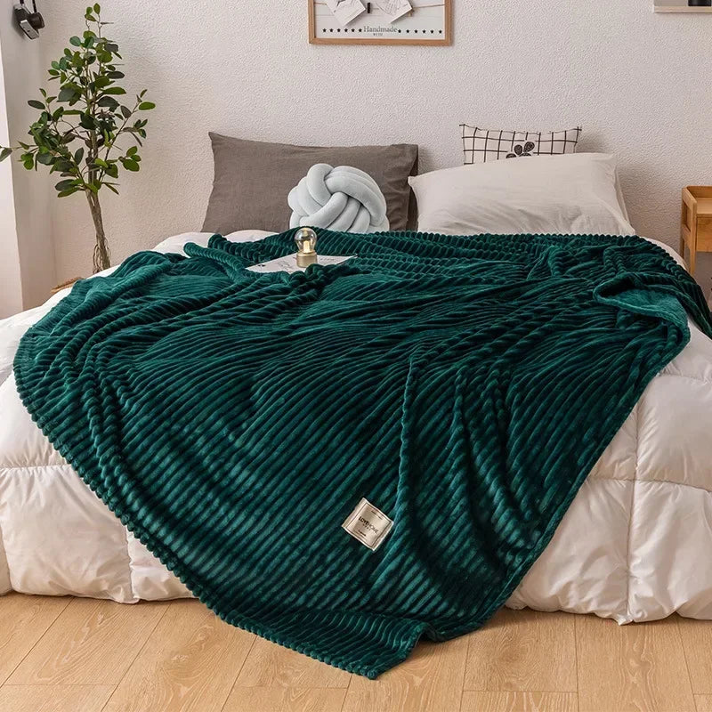 Flannel Blanket Thick Ultra-Soft Machine Washable