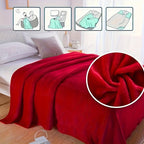 Flannel Throw Blanket Breathable Polyester Machine Washable