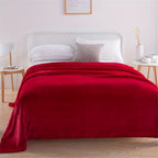 Flannel Throw Blanket Breathable Polyester Machine Washable