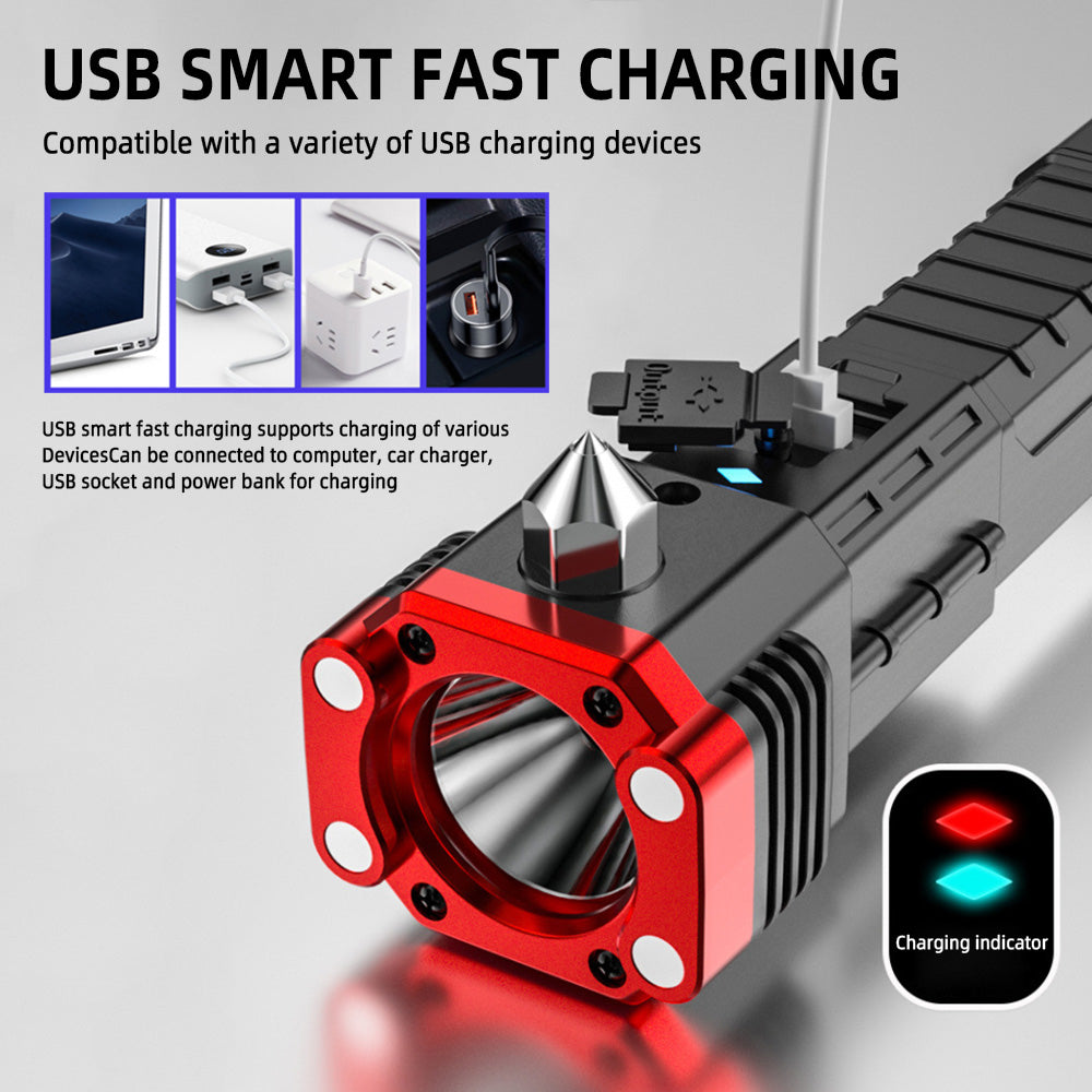 Flashlight 10W LED Rechargeable Magnetic Base Waterproof