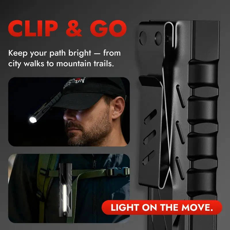 Flashlight 1500 Lumens USB-C Rechargeable Magnetic Mount