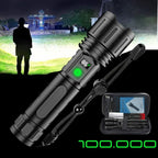 Flashlight Rechargeable LED 100000 Lumens IPX6 Waterproof