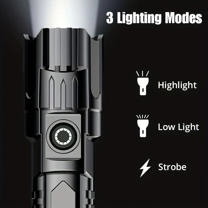 Flashlight Set High-Performance LED USB Rechargeable Set of 2