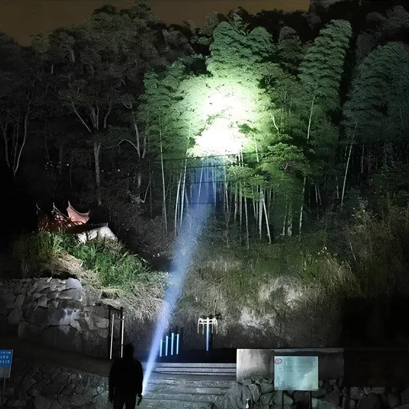 Flashlight Telescopic Zoom 500 Meter USB-C Rechargeable