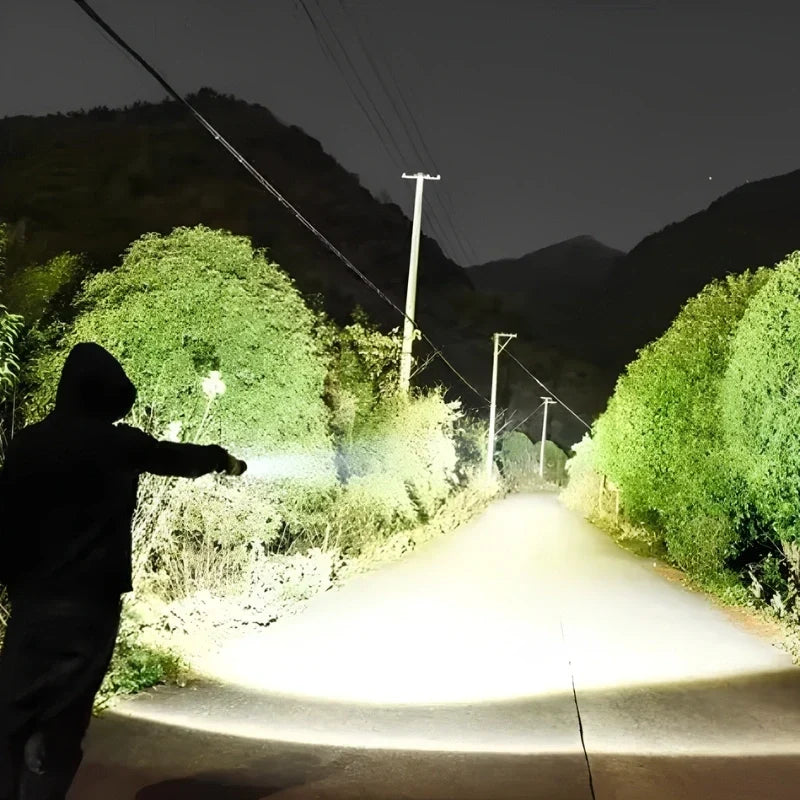 Flashlight Telescopic Zoom 500 Meter USB-C Rechargeable