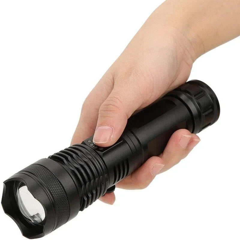 Flashlight Telescopic Zoom 500 Meter USB-C Rechargeable