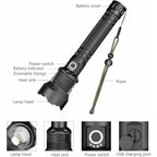 Flashlight Telescopic Zoom 500 Meter USB-C Rechargeable