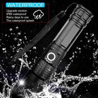 Flashlight USB Rechargeable Telescopic Zoom Waterproof