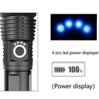 Flashlight USB-Rechargeable Zoomable 90,000 Lumens