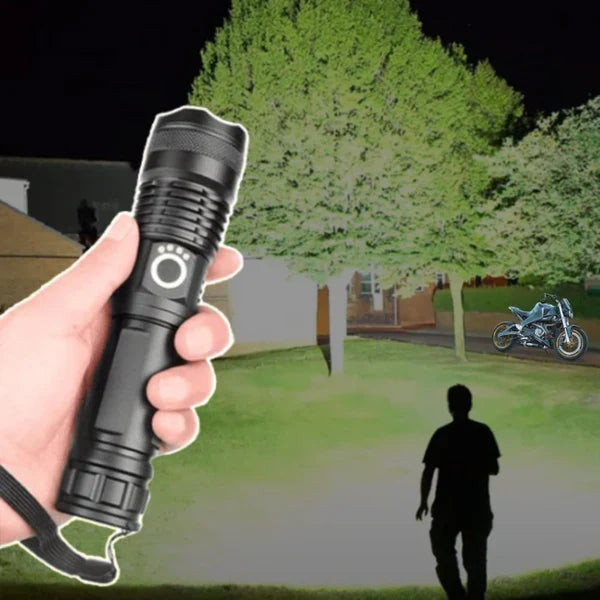 Flashlight Zoom Beam 90000 Lumens USB Rechargeable