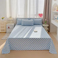 Flat Bed Sheet Set 100 Percent Polyester 2 Pillowcases