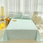 Flat Bed Sheet Set 100 Percent Polyester 2 Pillowcases