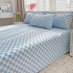 Flat Bed Sheet Set 100 Percent Polyester 2 Pillowcases