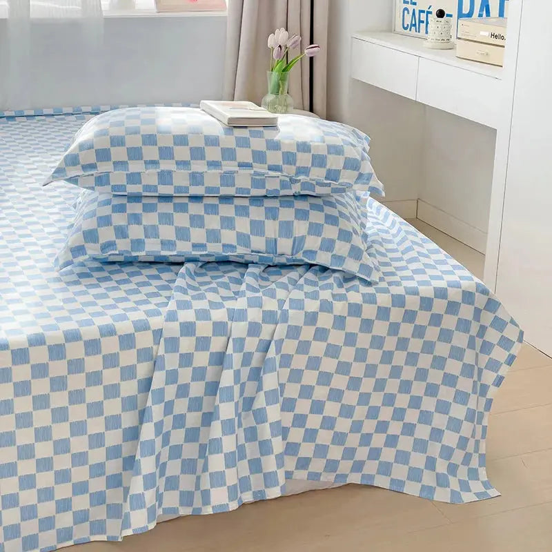 Flat Bed Sheet Set 100 Percent Polyester 2 Pillowcases