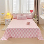 Flat Bed Sheet Set 100 Percent Polyester 2 Pillowcases