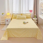 Flat Bed Sheet Set 100 Percent Polyester 2 Pillowcases