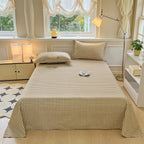 Flat Bed Sheet Set 100 Percent Polyester 2 Pillowcases