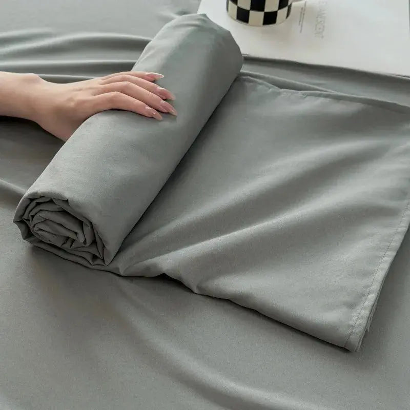 Flat Bedsheet Set Soft Breathable Polyester