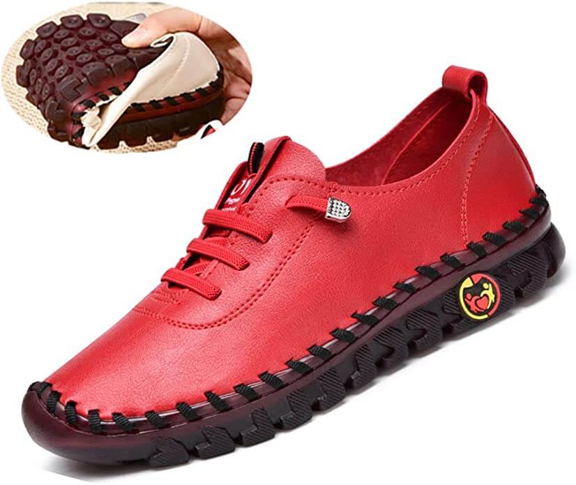 Flat Loafers Orthopedic Insole & Arch Support Non-Slip Sole