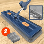 Flat Mop 360° Rotating Microfiber Pad Hands-Free Wringer