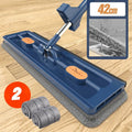 Flat Mop Automatic Wringing Microfiber Head Foldable Bucket
