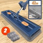 Flat Mop Automatic Wringing Microfiber Head Foldable Bucket