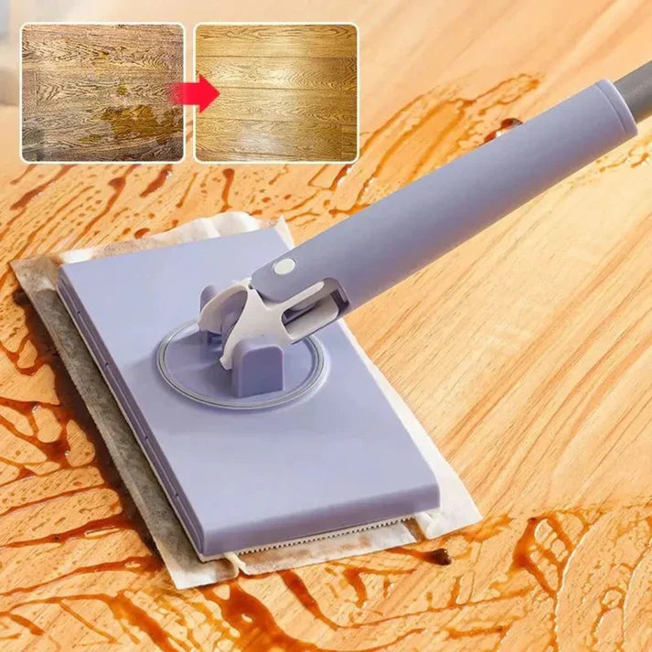 Flat Mop Hands-Free Cloth Release 360° Swivel Head