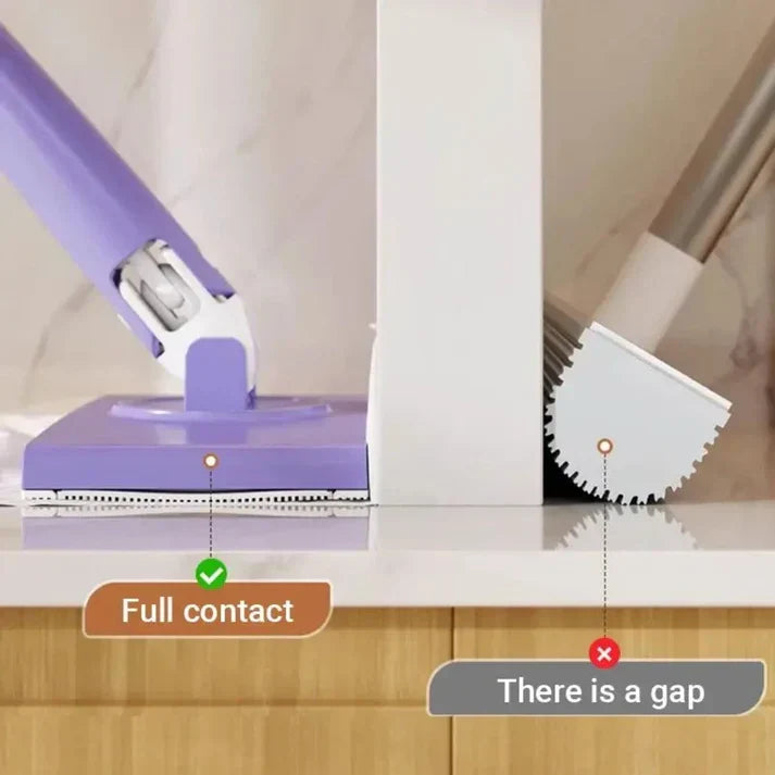 Flat Mop Hands-Free Cloth Release 360° Swivel Head