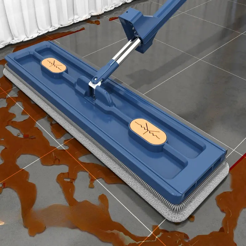 Flat Mop Self-Wringing 360° Rotating Microfiber Pad