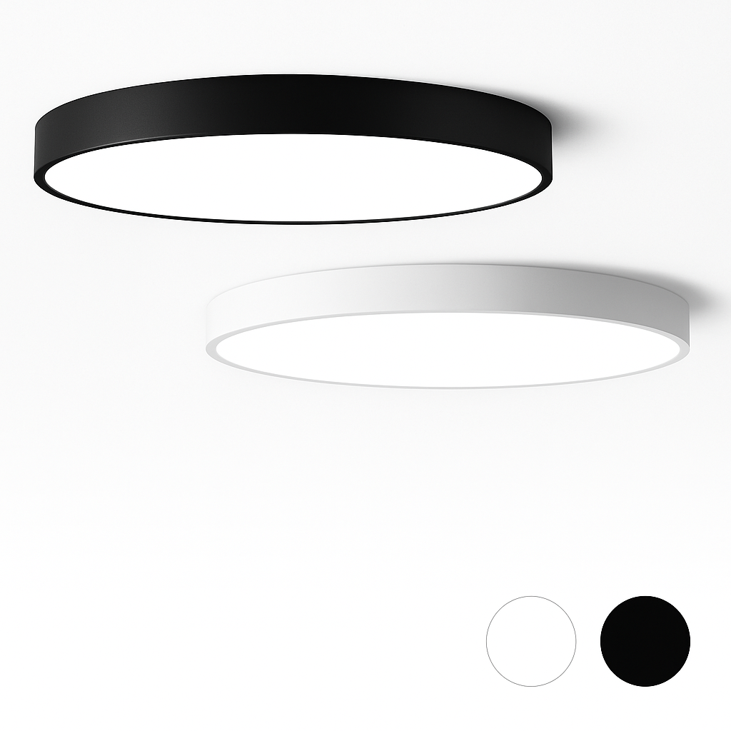 Flat Profile Frosted Glass Dimmable LED Ceiling Light (Multiple Sizes)