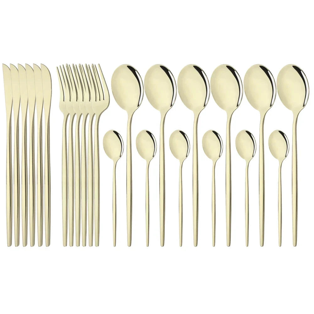 Flatware Set Stainless Steel Ergonomic & Dishwasher Safe