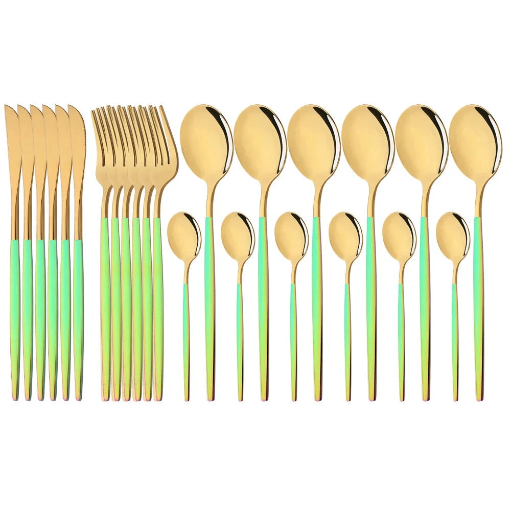 Flatware Set Stainless Steel Ergonomic & Dishwasher Safe
