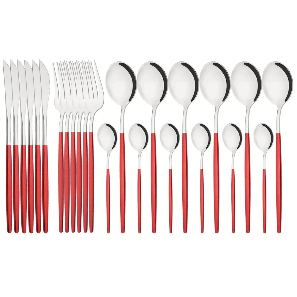 Flatware Set Stainless Steel Ergonomic & Dishwasher Safe