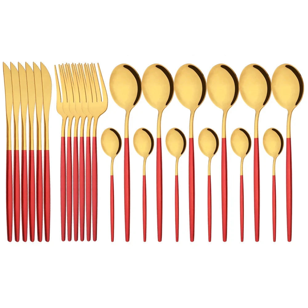 Flatware Set Stainless Steel Ergonomic & Dishwasher Safe
