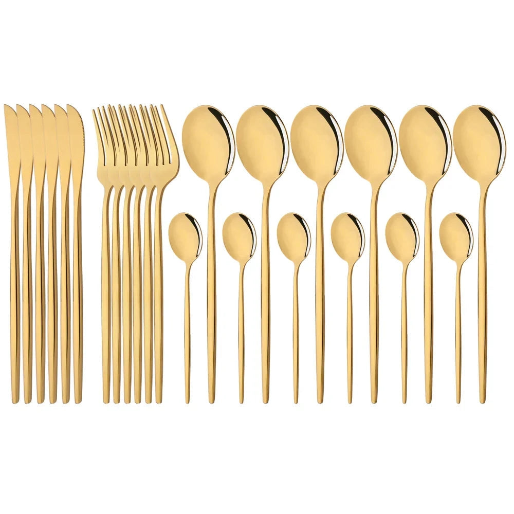 Flatware Set Stainless Steel Ergonomic & Dishwasher Safe